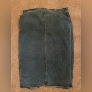 AE Next Level Highest Waist Denim Midi Skirt 14